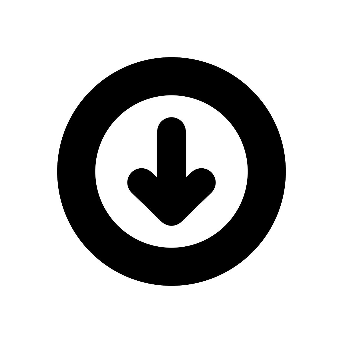 apple sf black style flèche bas icon