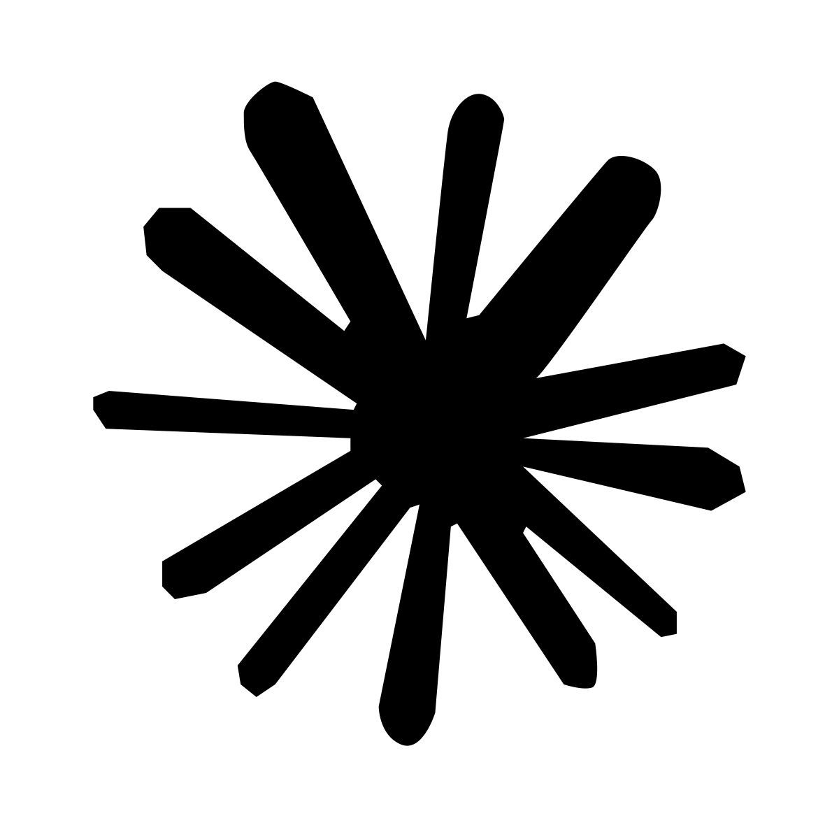 icono claude ai apple sf black estilo