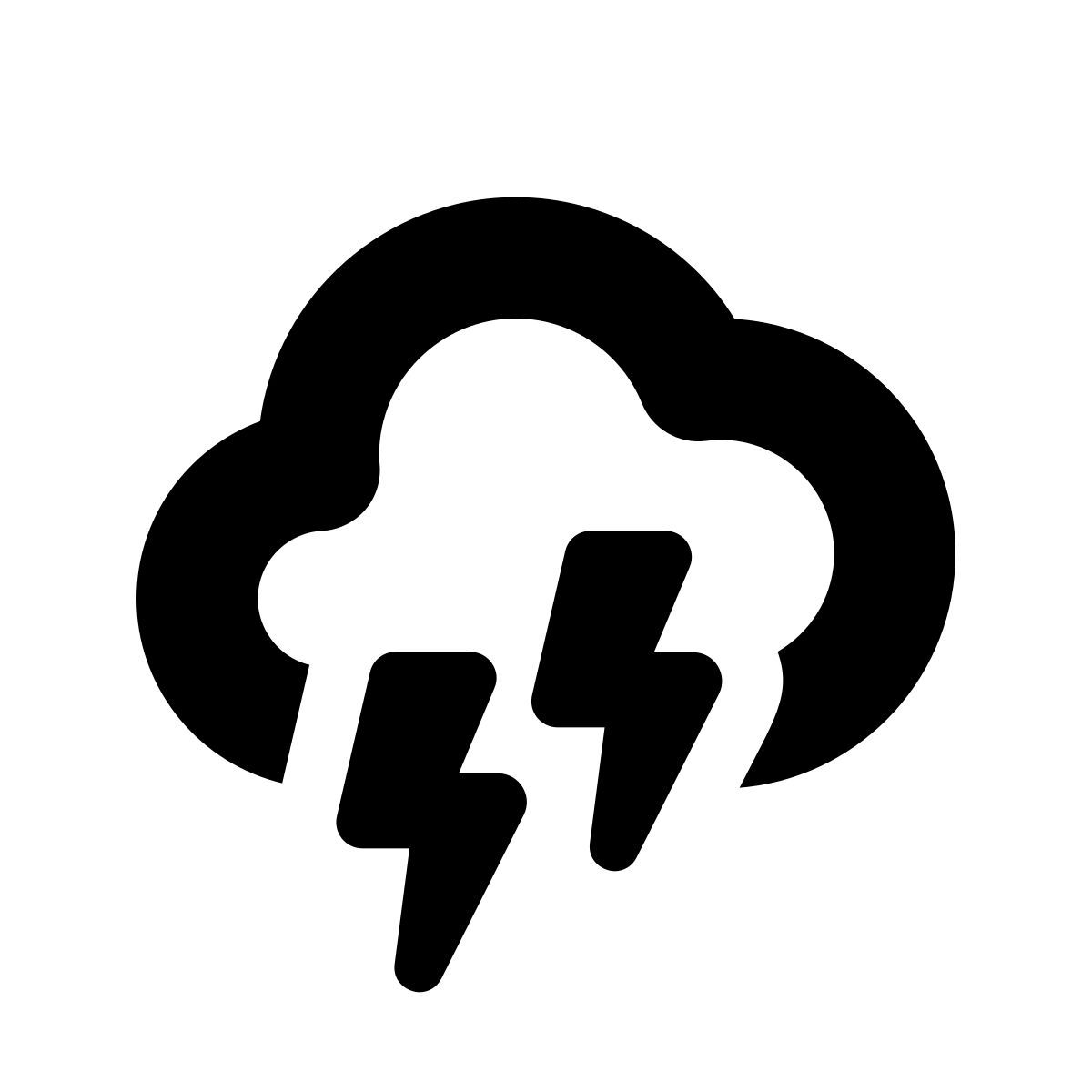 apple sf black style nuvola e fulmini icon