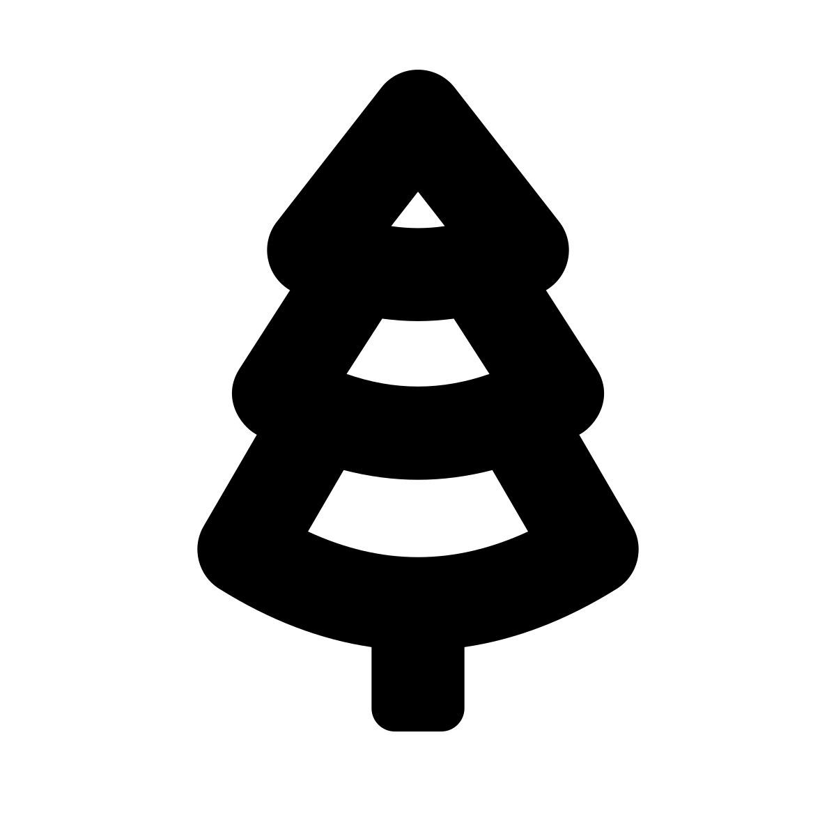 apple sf black style árbol conífero icon