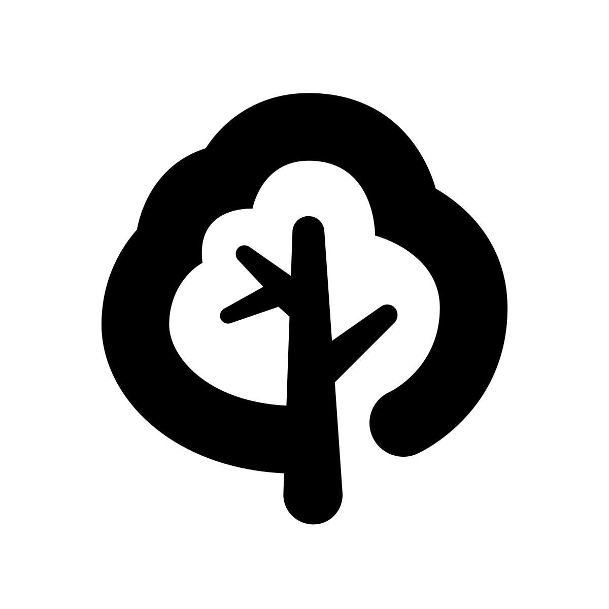 apple sf black style 낙 엽 나무 icon