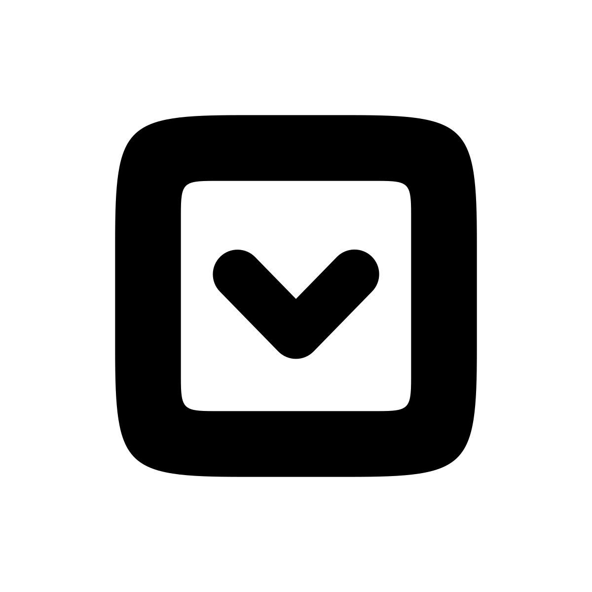 apple sf black style giù squadrato icon