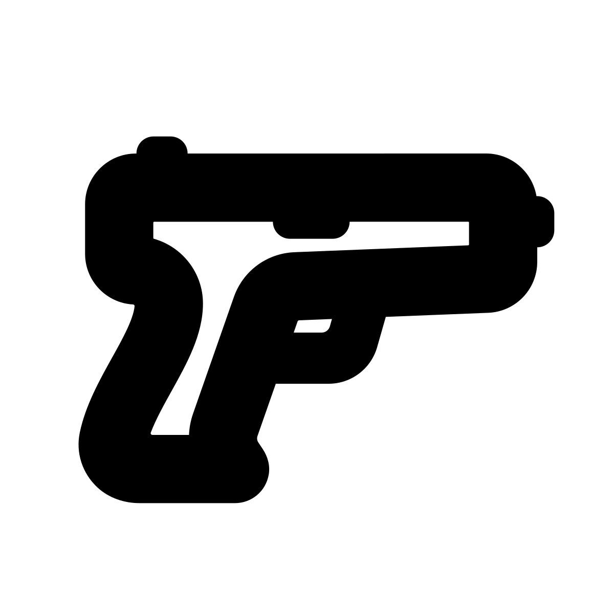 apple sf black style pistola icon
