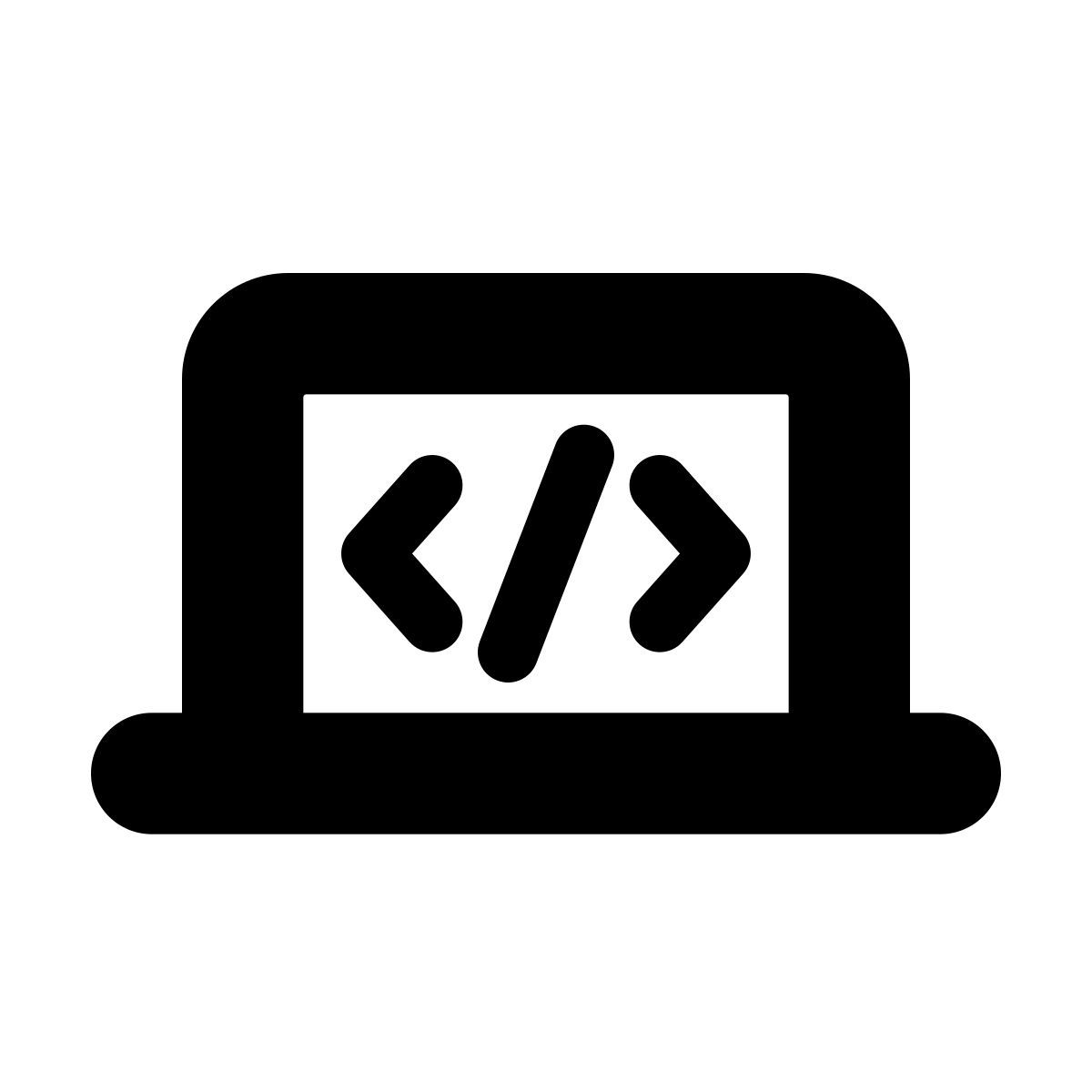 apple sf black style laptop coding icon
