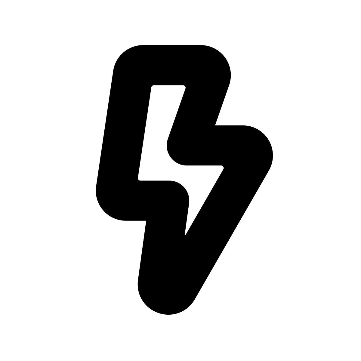 apple sf black style lightning icon