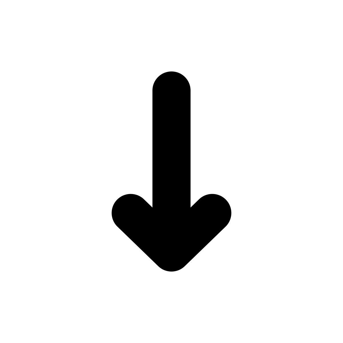 apple sf black style freccia lunga giù icon