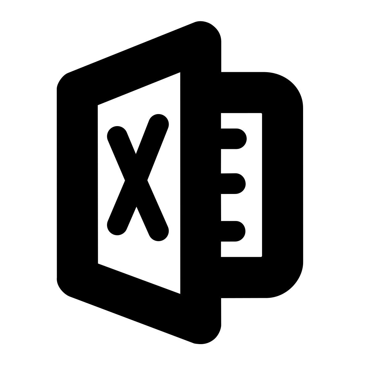 icona ms excel apple sf black stile
