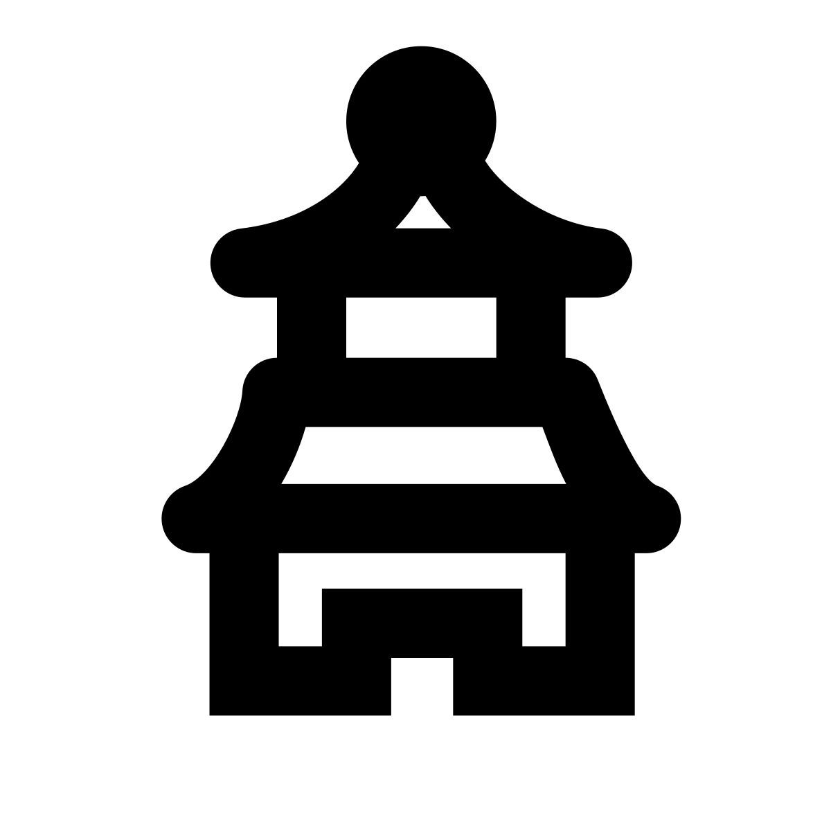 apple sf black style temple icon