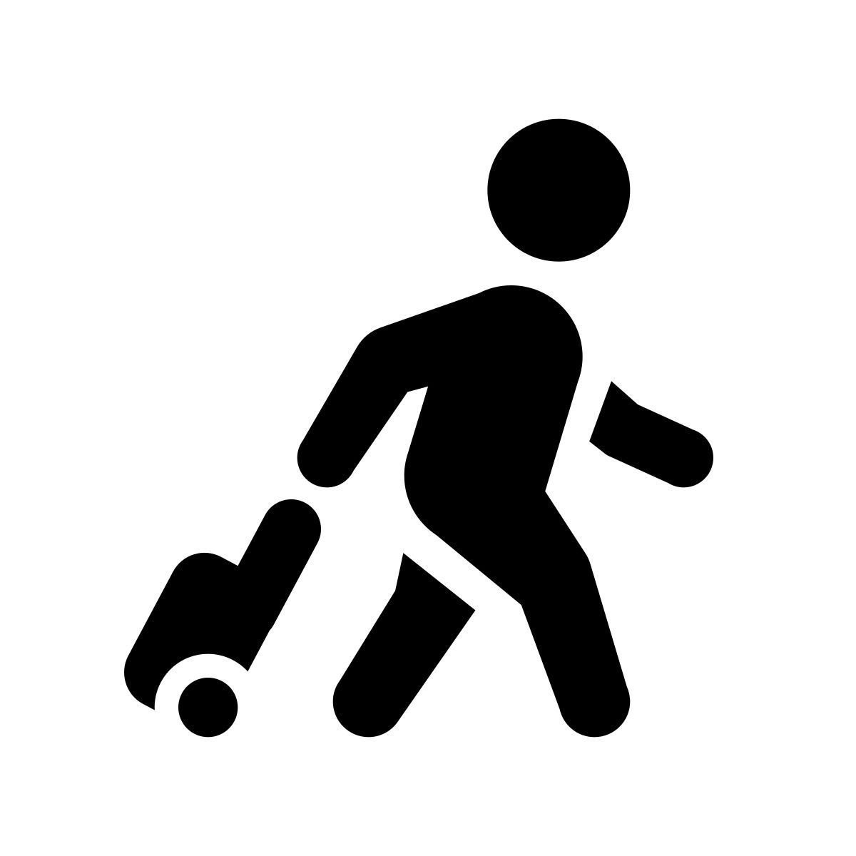 apple sf black style 旅客提供行李 icon