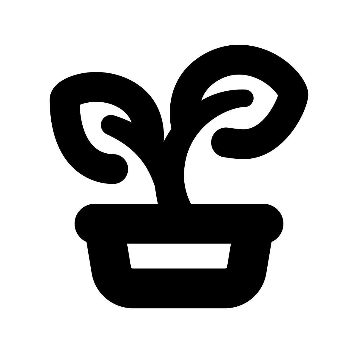 apple sf black style pianta da vaso icon