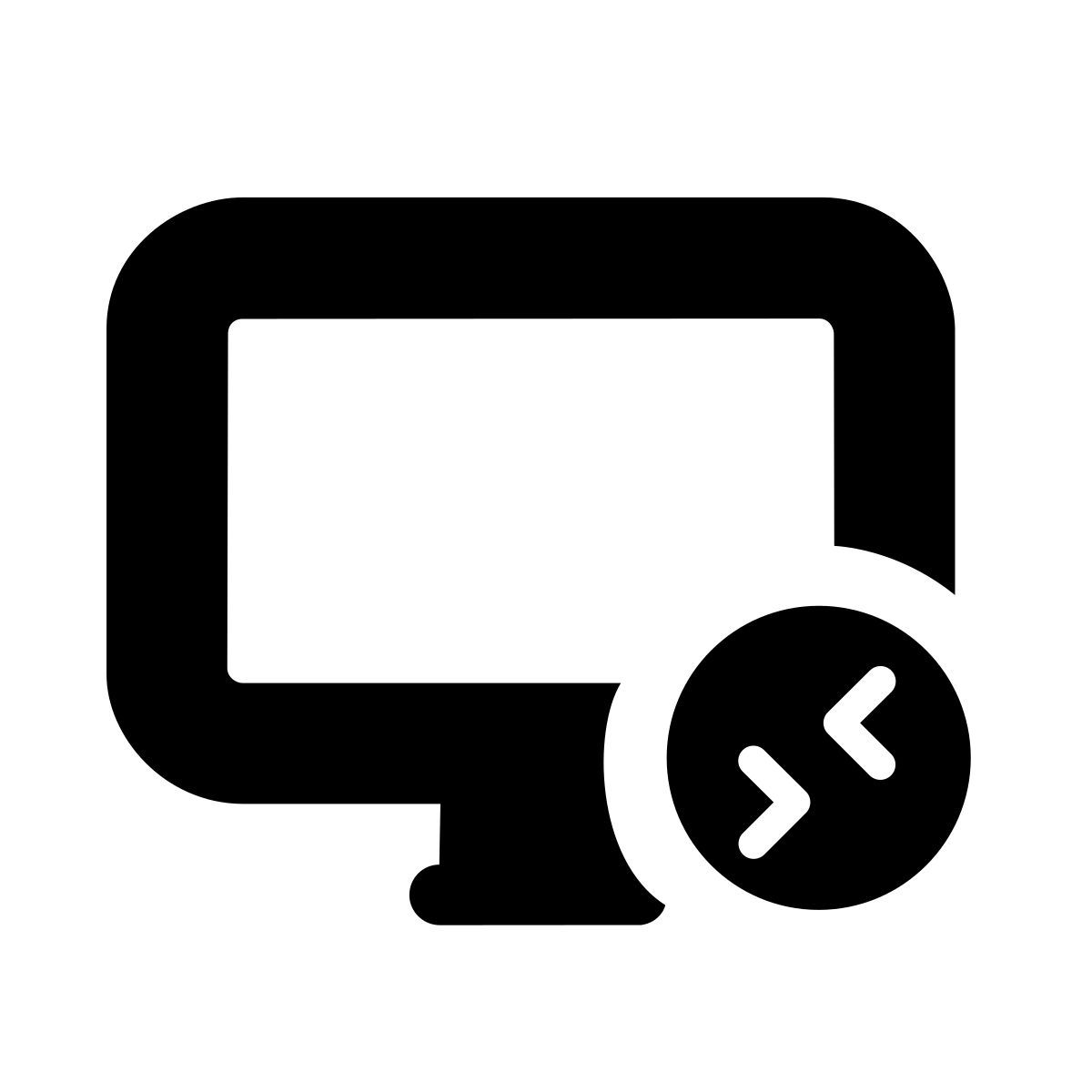 apple sf black style 원격 데스크탑 icon