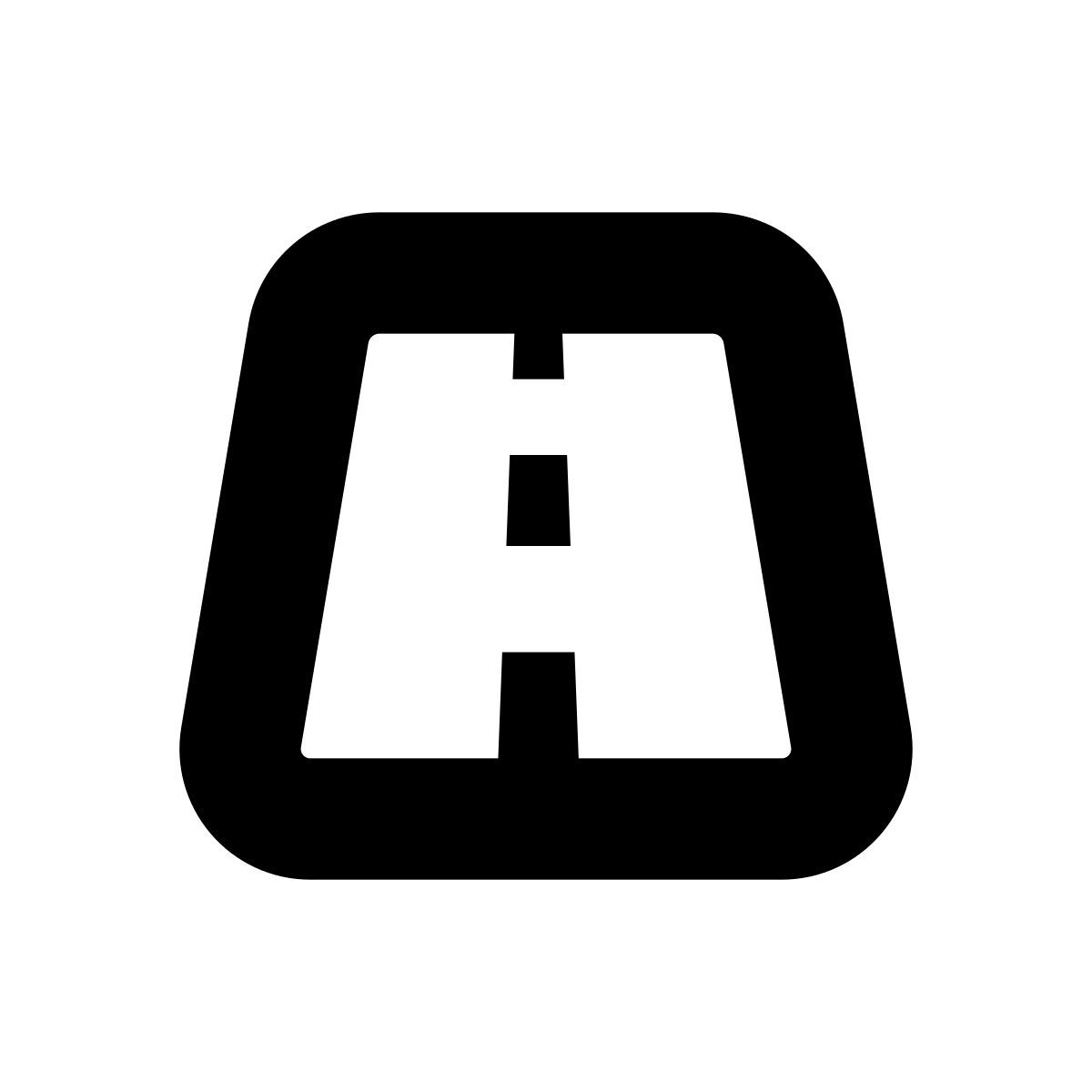 apple sf black style road sign icon