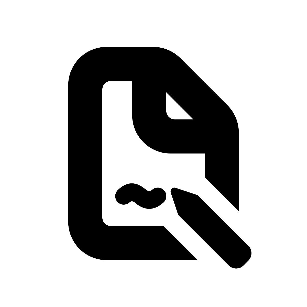 icon assinando um documento apple sf black estilo