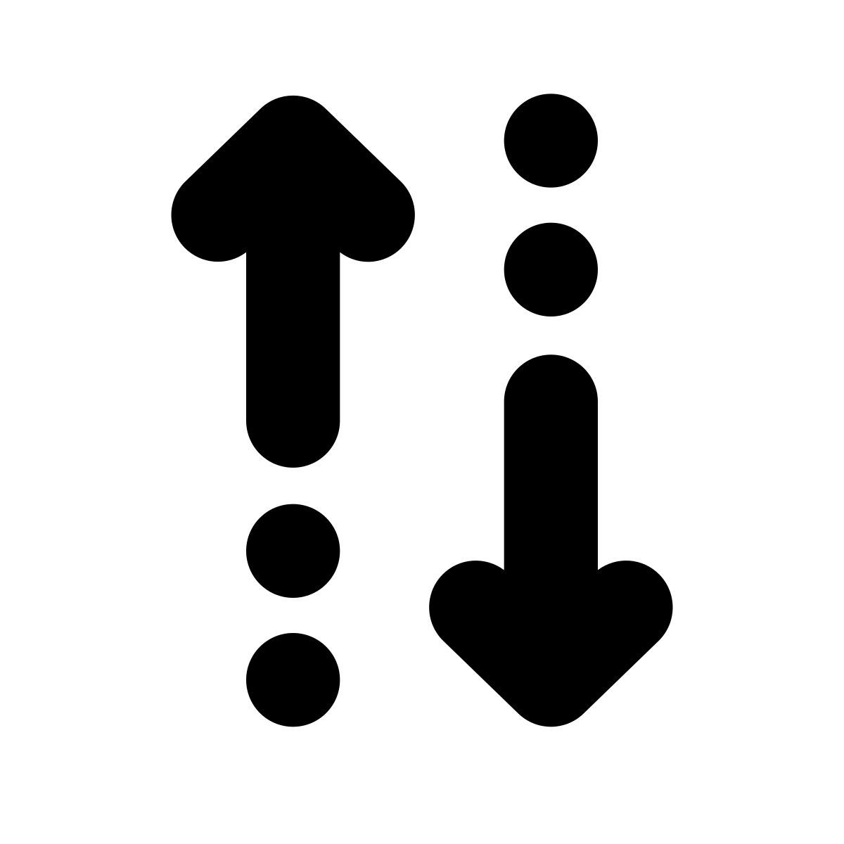 apple sf black style sorting arrows icon