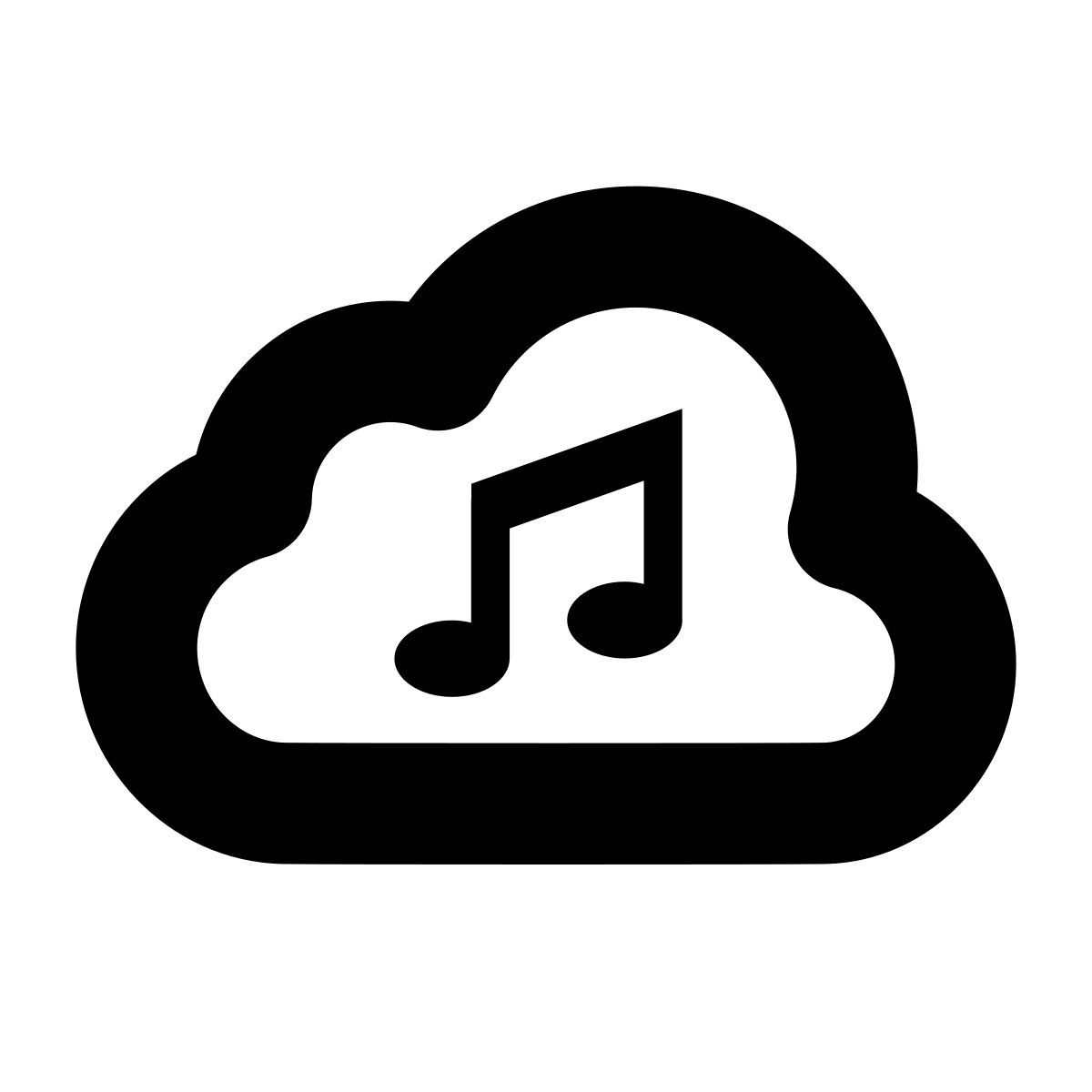 apple sf black style nube de sonido icon