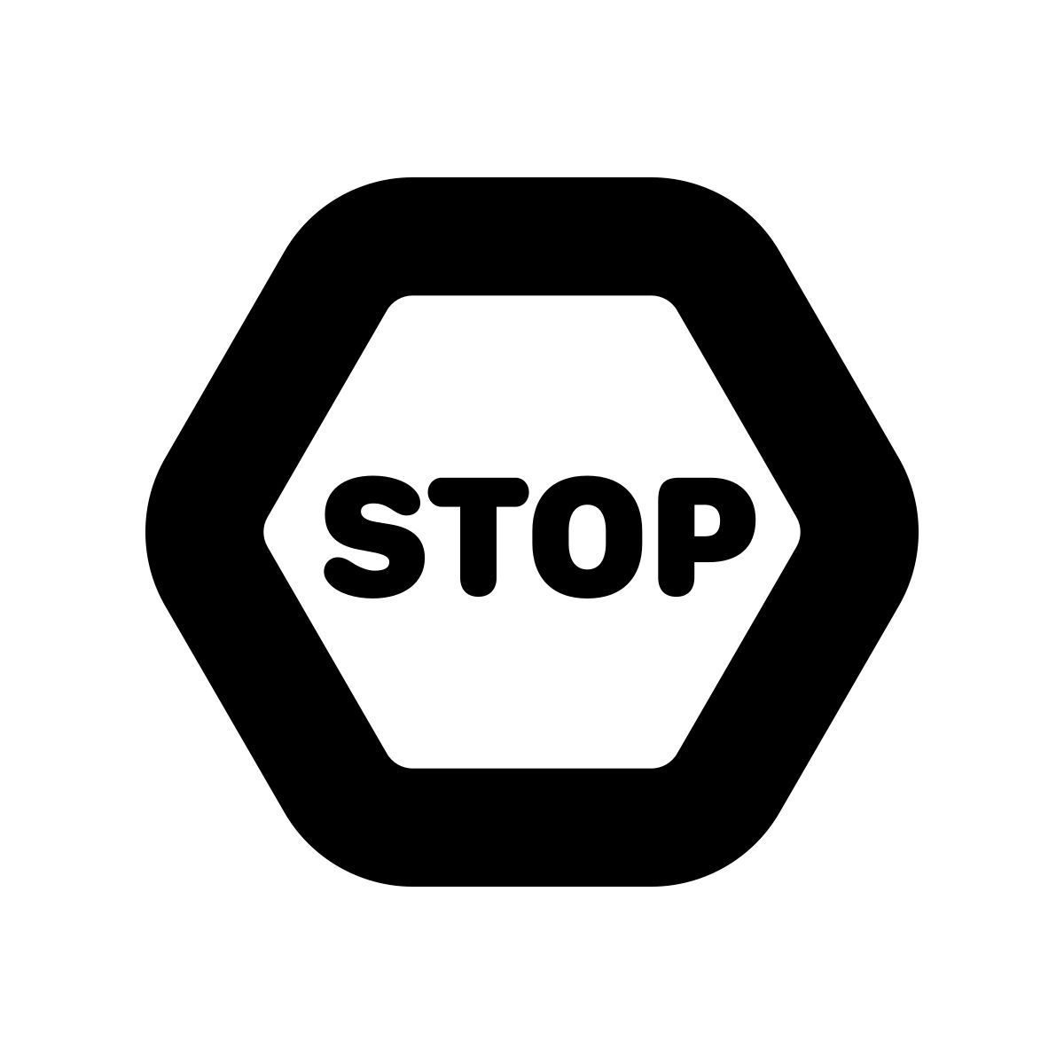 apple sf black style panneau stop icon