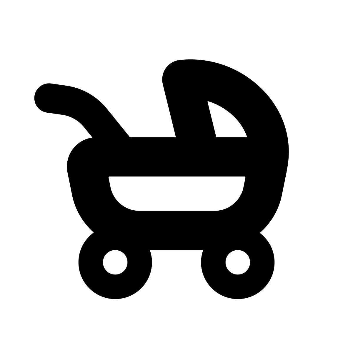 apple sf black style coche de niño icon