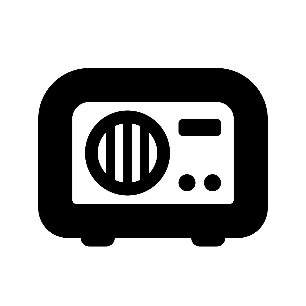 apple sf black style radio de mesa icon