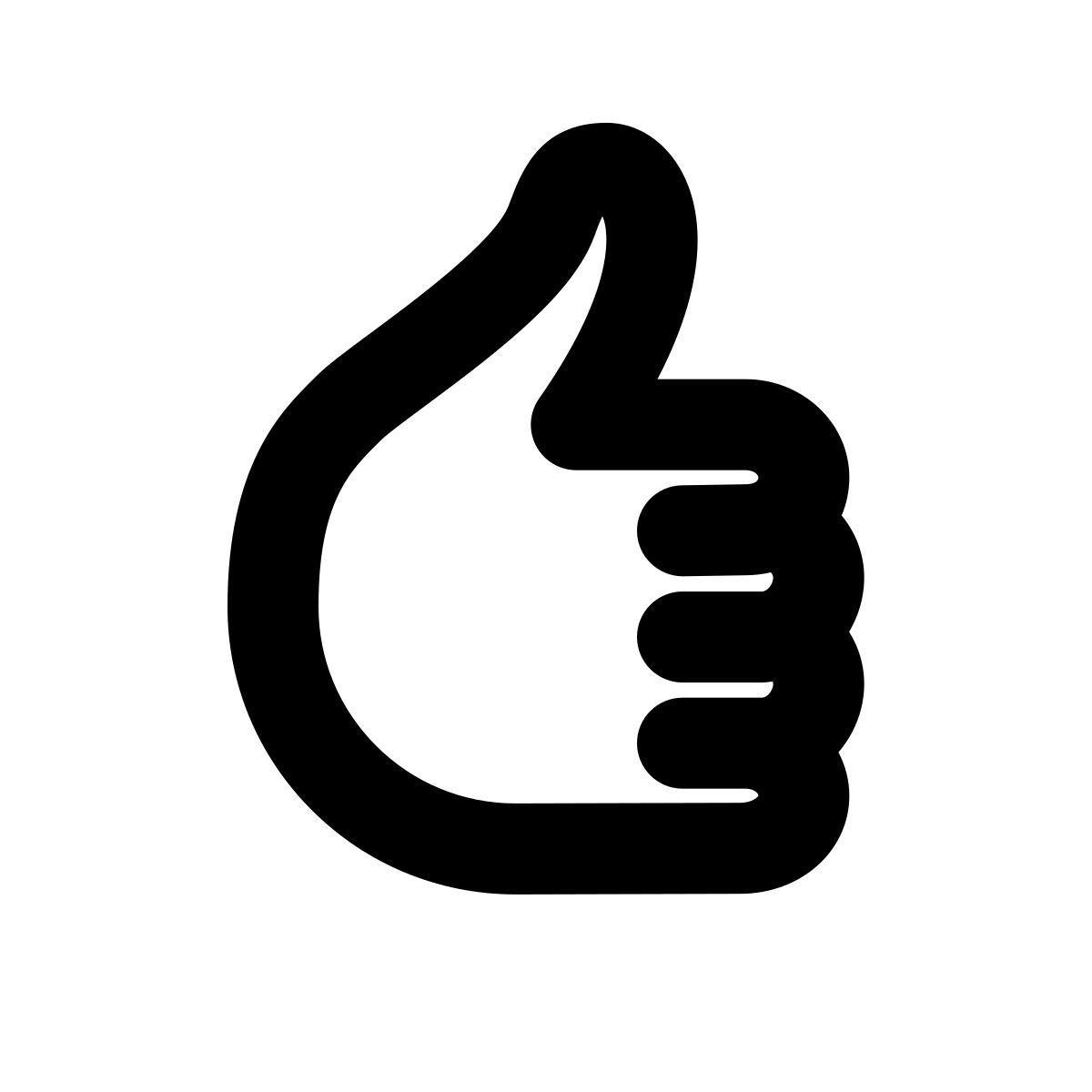 apple sf black style pouce en l'air icon