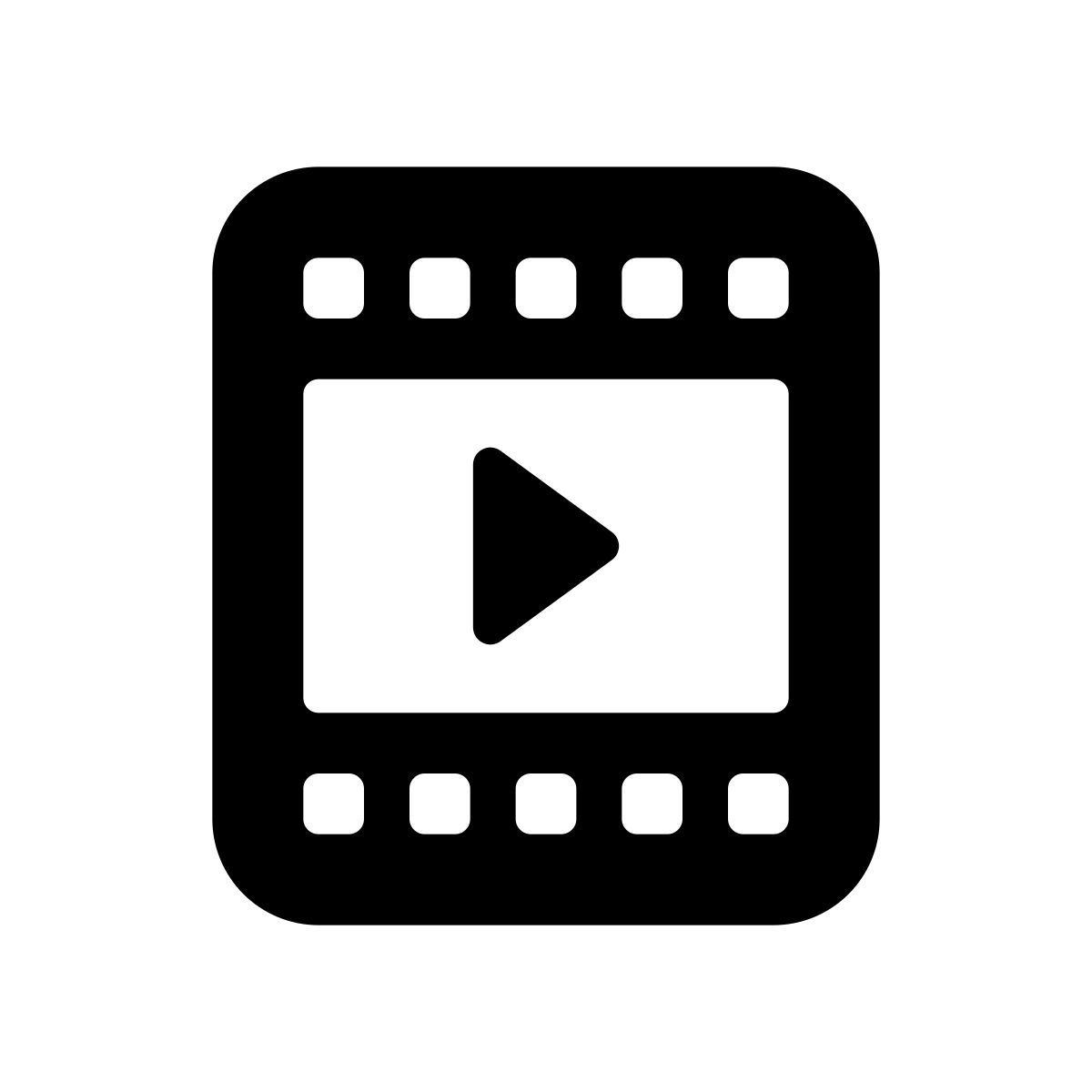 apple sf black style 비디오 icon