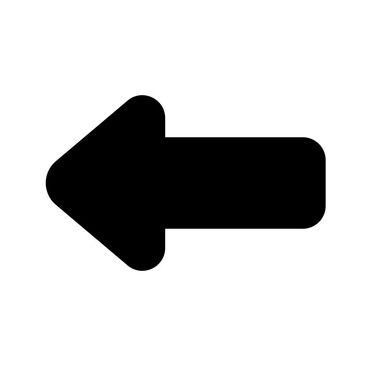 apple sf regular filled style 왼쪽을 가리키는 화살표 icon