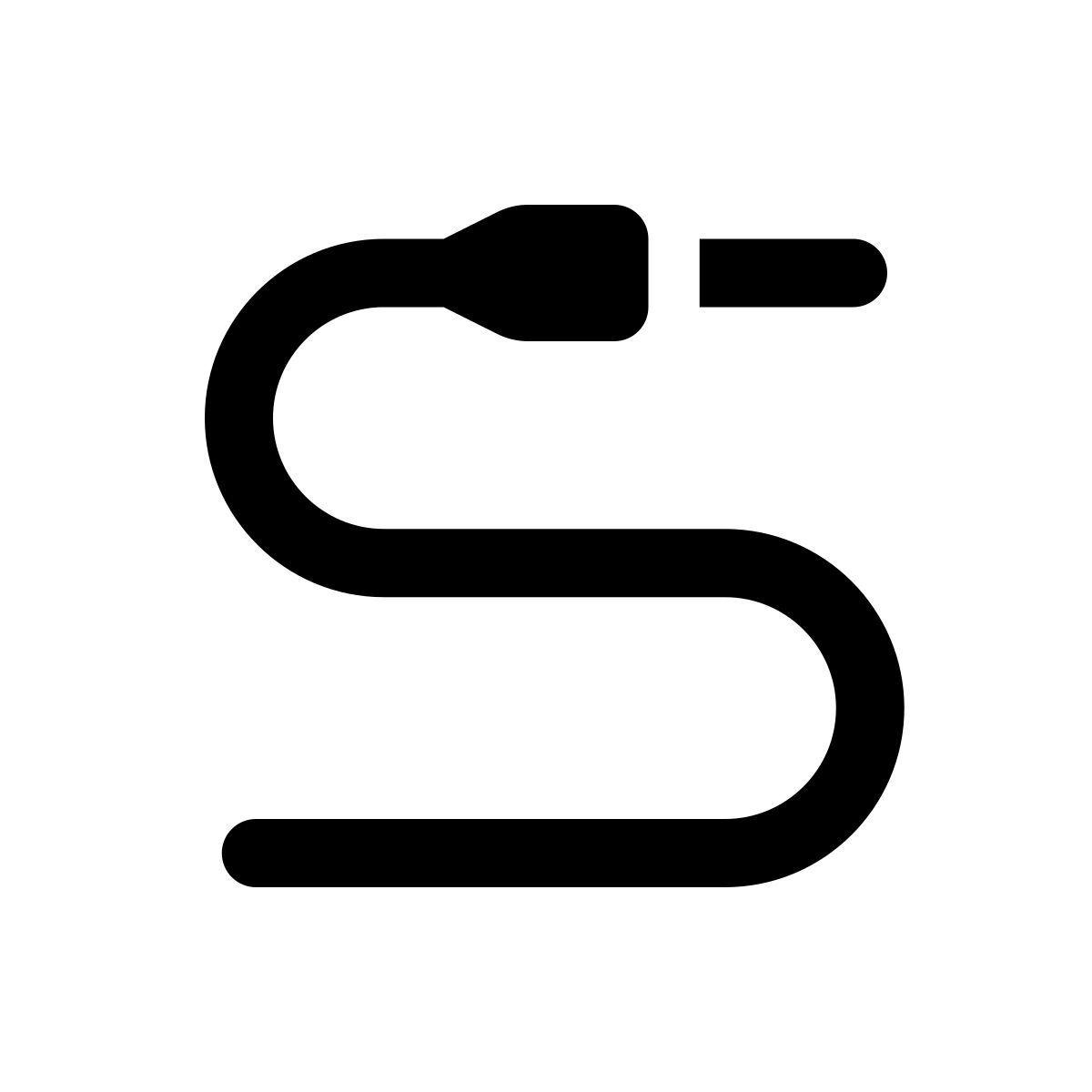 apple sf regular filled style audio cable icon