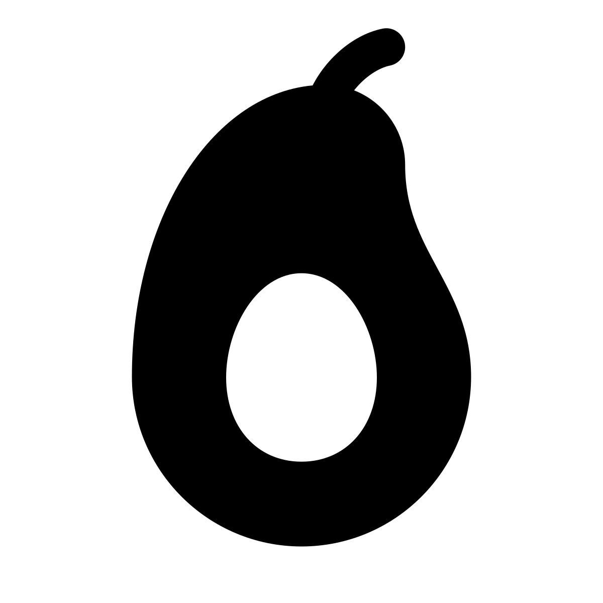 apple sf regular filled style avocado icon