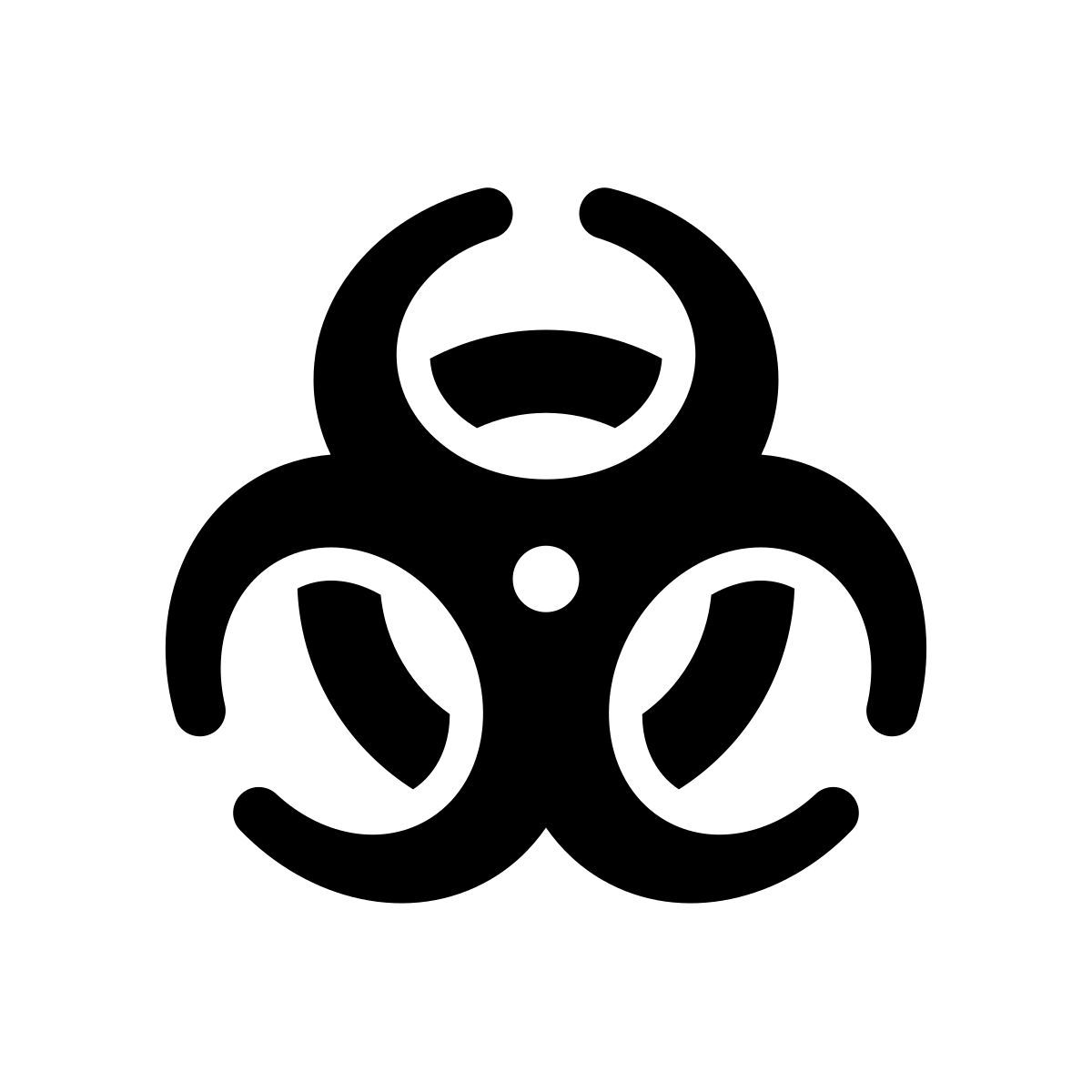 apple sf regular filled style riesgo biológico icon