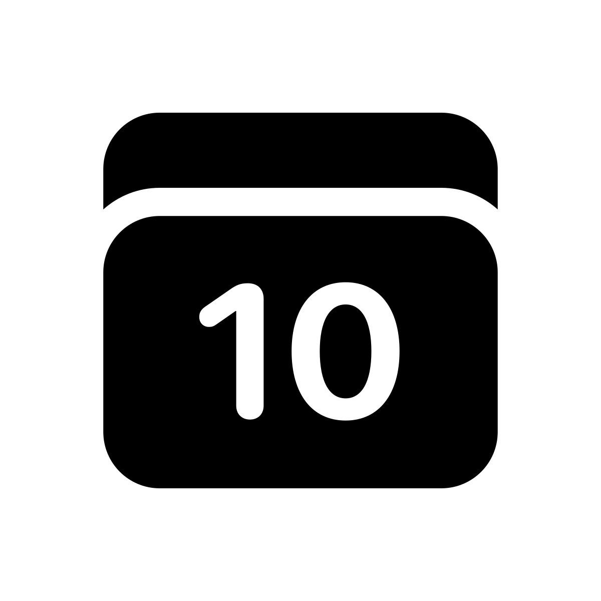 apple sf regular filled style 10日历 icon