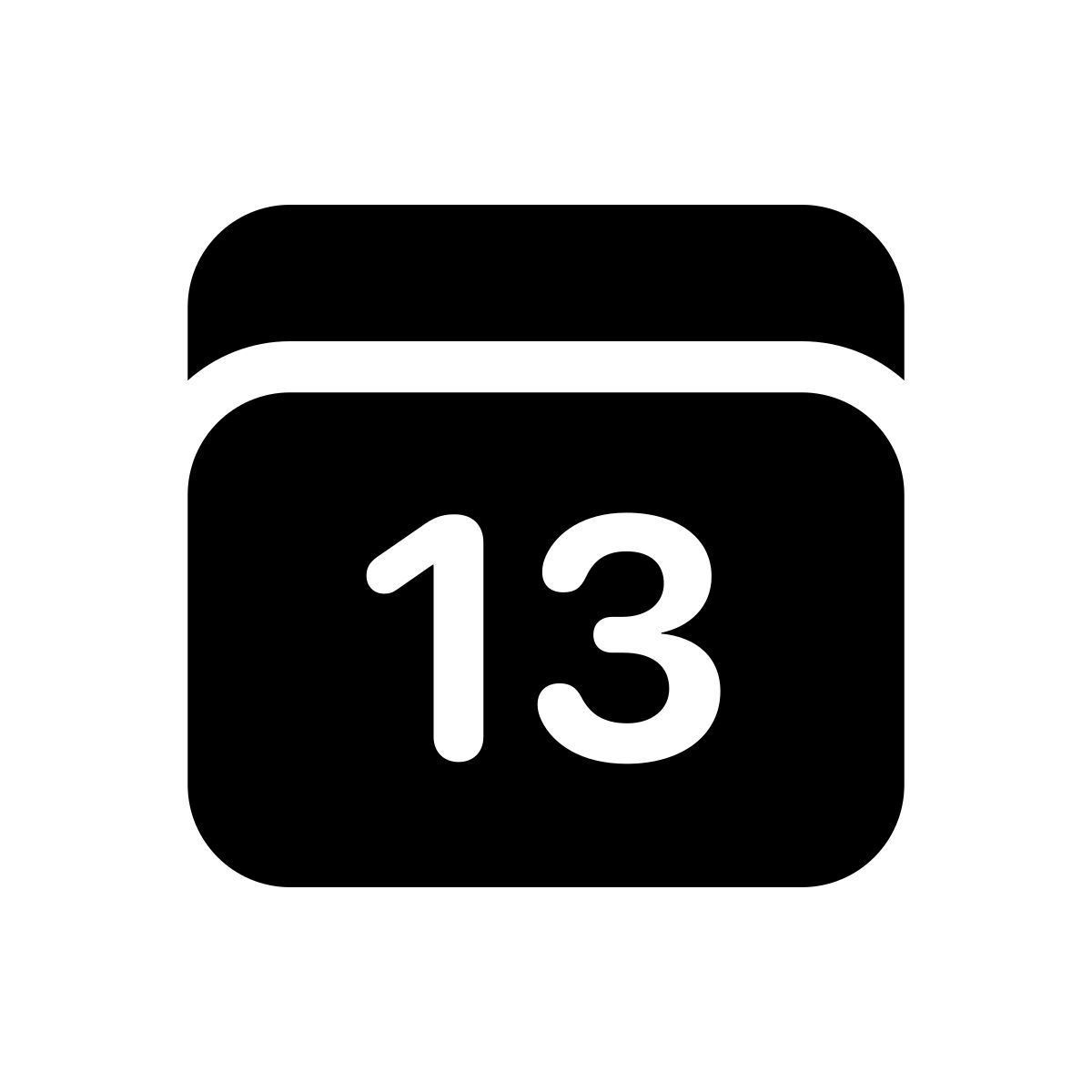 apple sf regular filled style calendar 13 icon