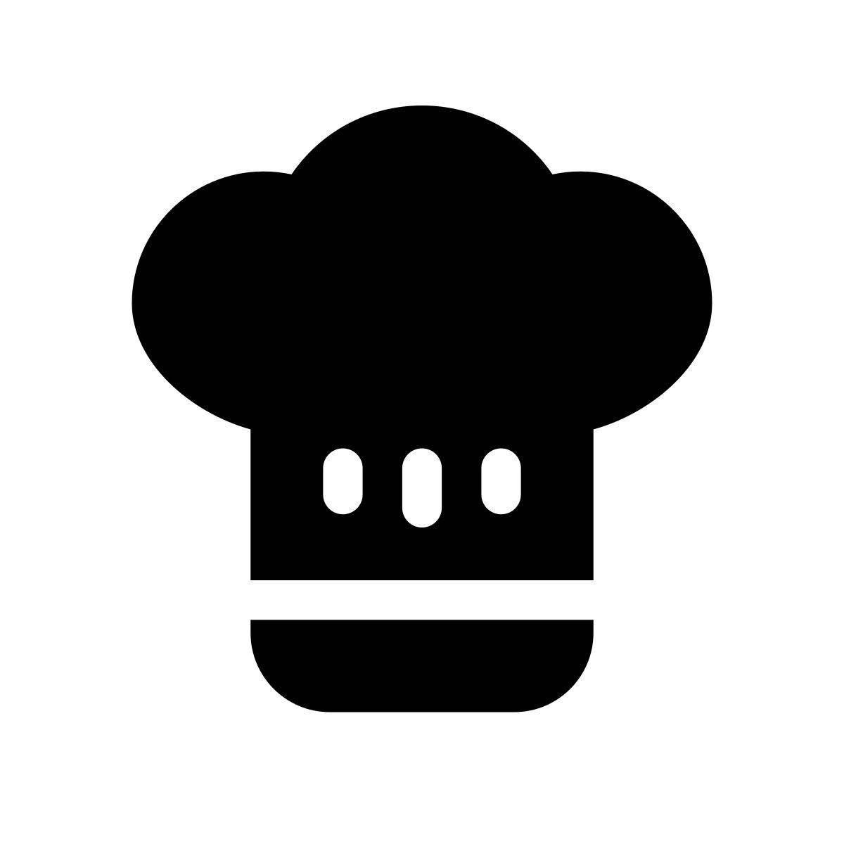 apple sf regular filled style cappello dello chef icon