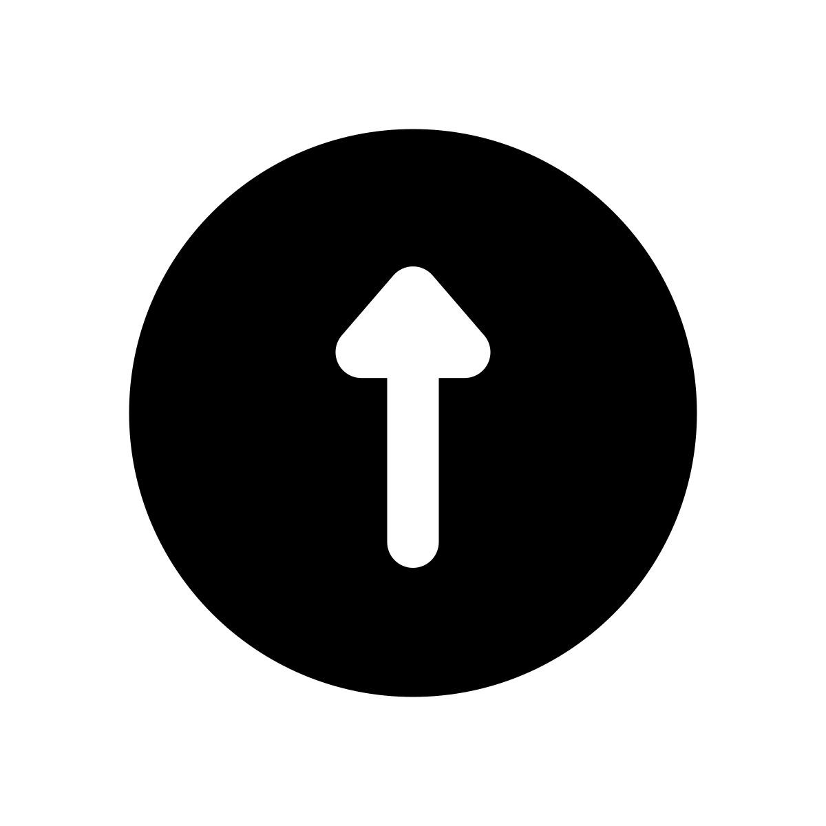 apple sf regular filled style upward arrow icon