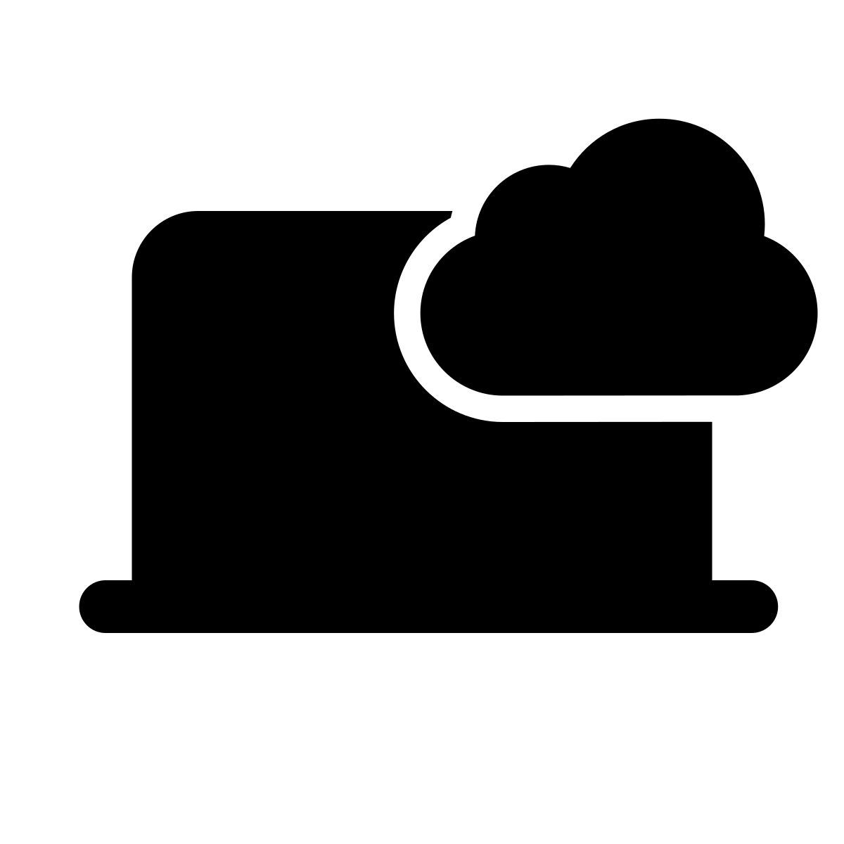 apple sf regular filled style cloud computing icon