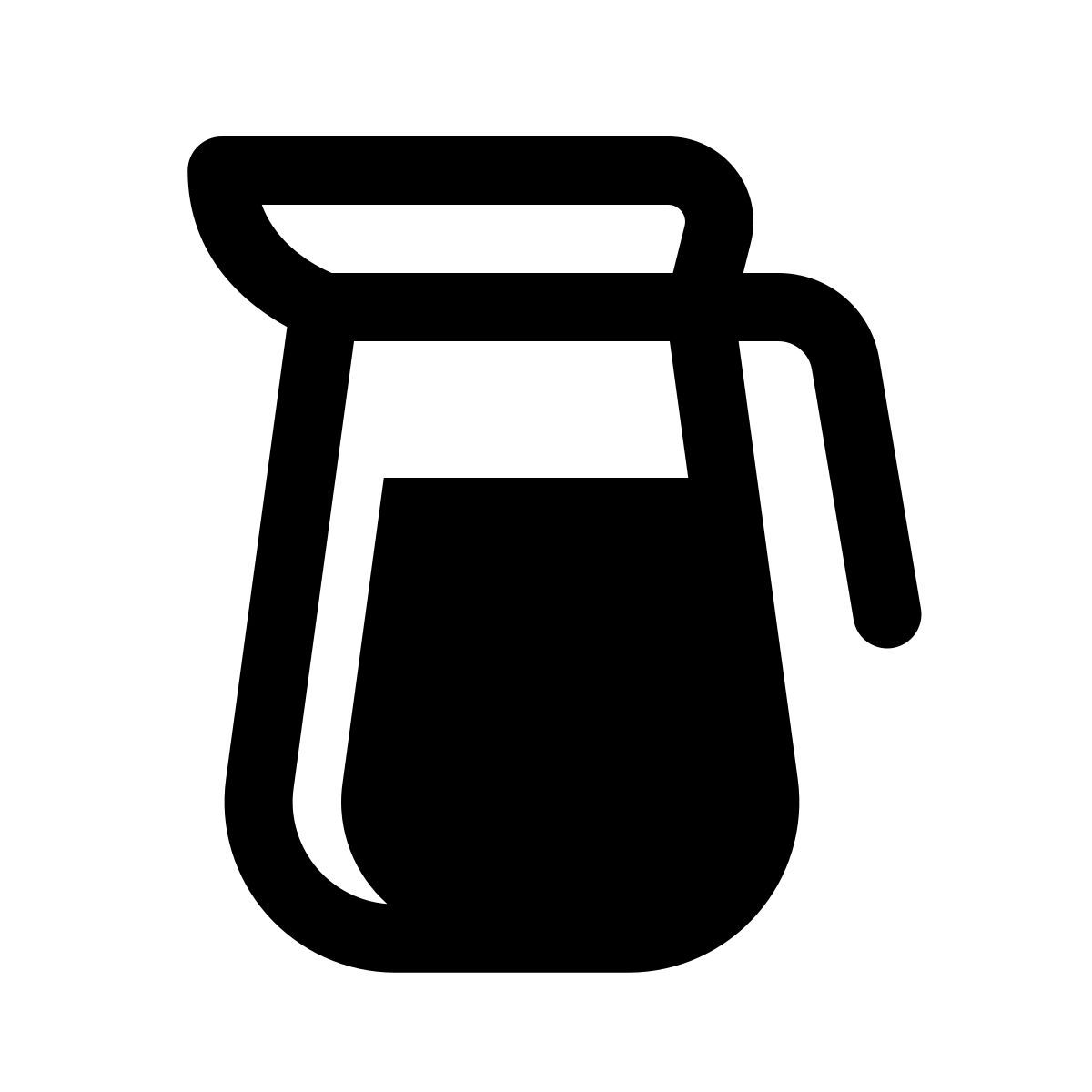 apple sf regular filled style 커피 포트 icon