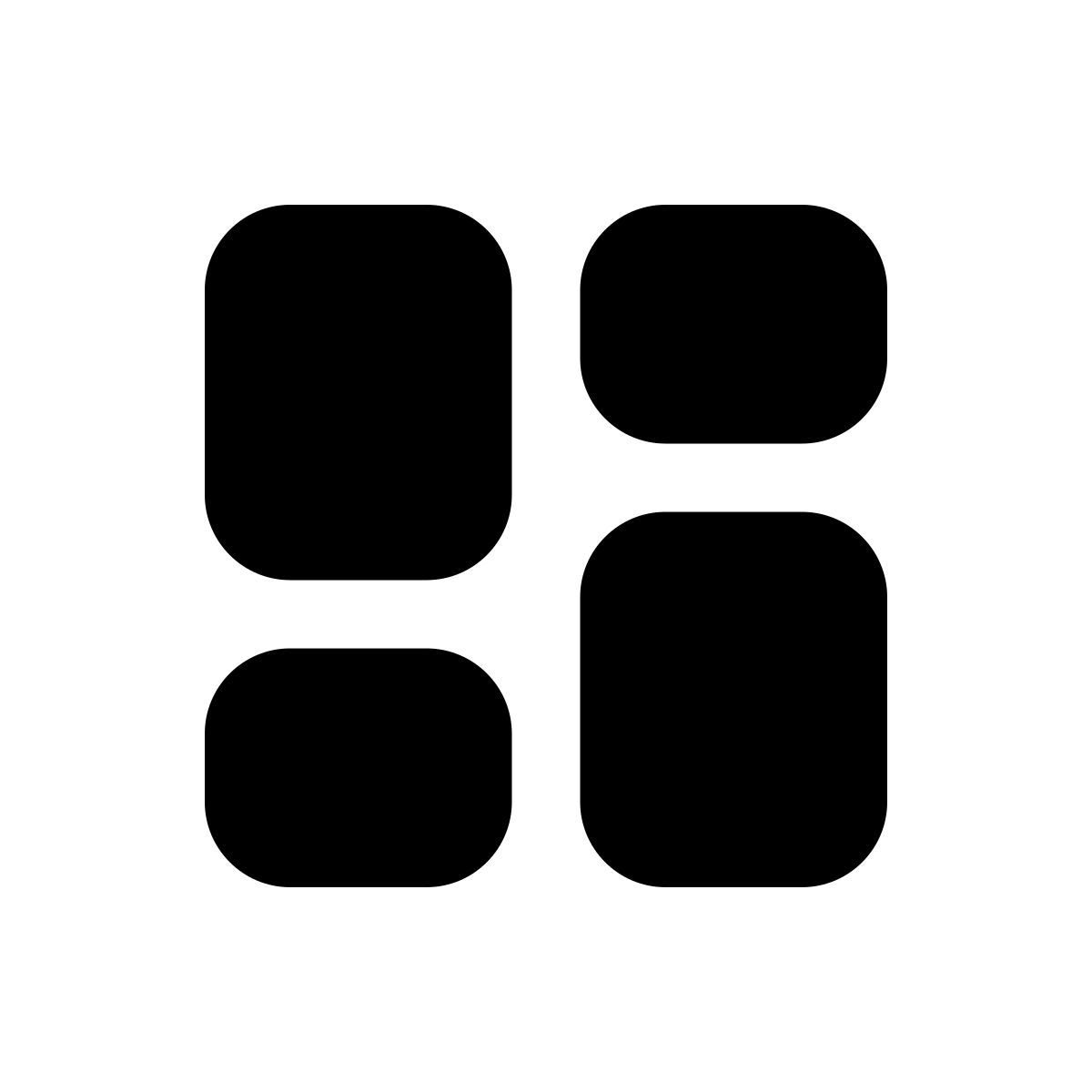 icono diseño del tablero apple sf regular filled estilo