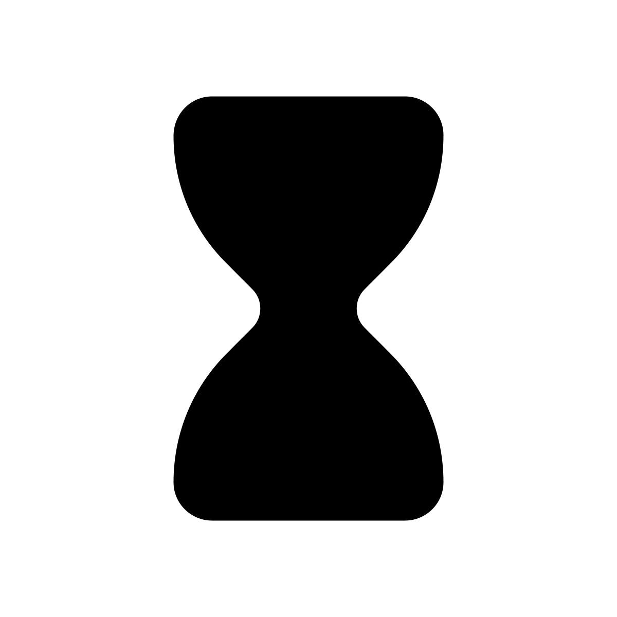 apple sf regular filled style clessidra vuota icon