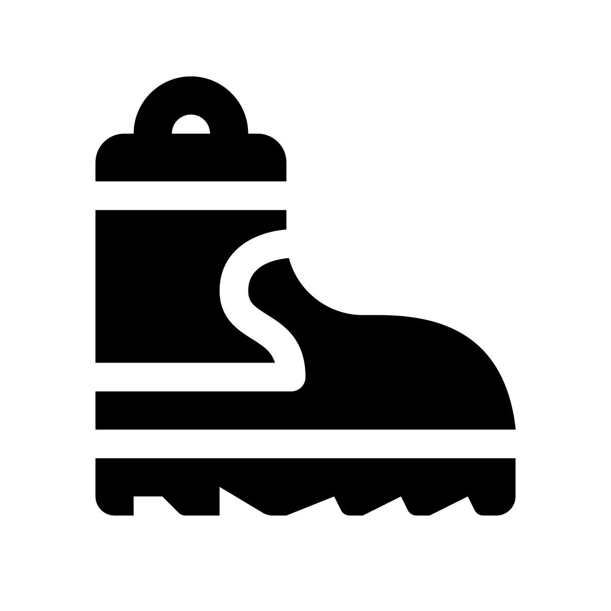 apple sf regular filled style work boot icon