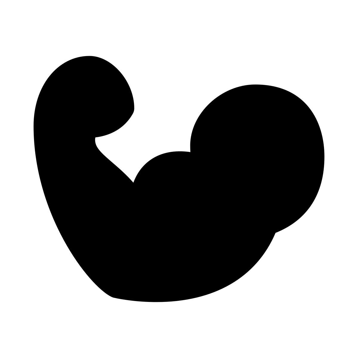 apple sf regular filled style flessione del bicipite icon