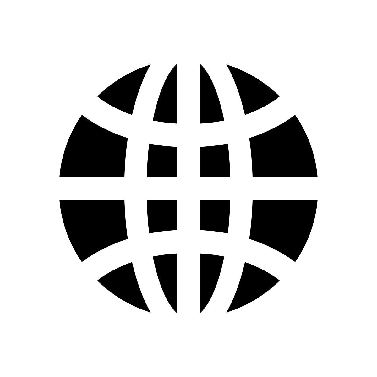 apple sf regular filled Stil globus Icon