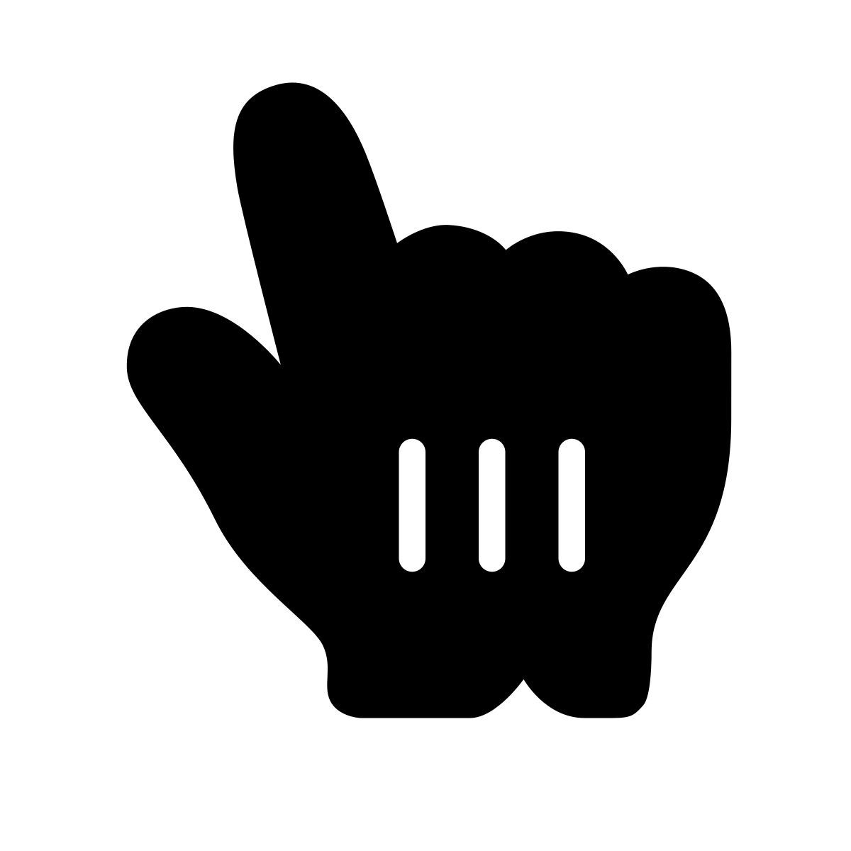 apple sf regular filled style curseur main icon