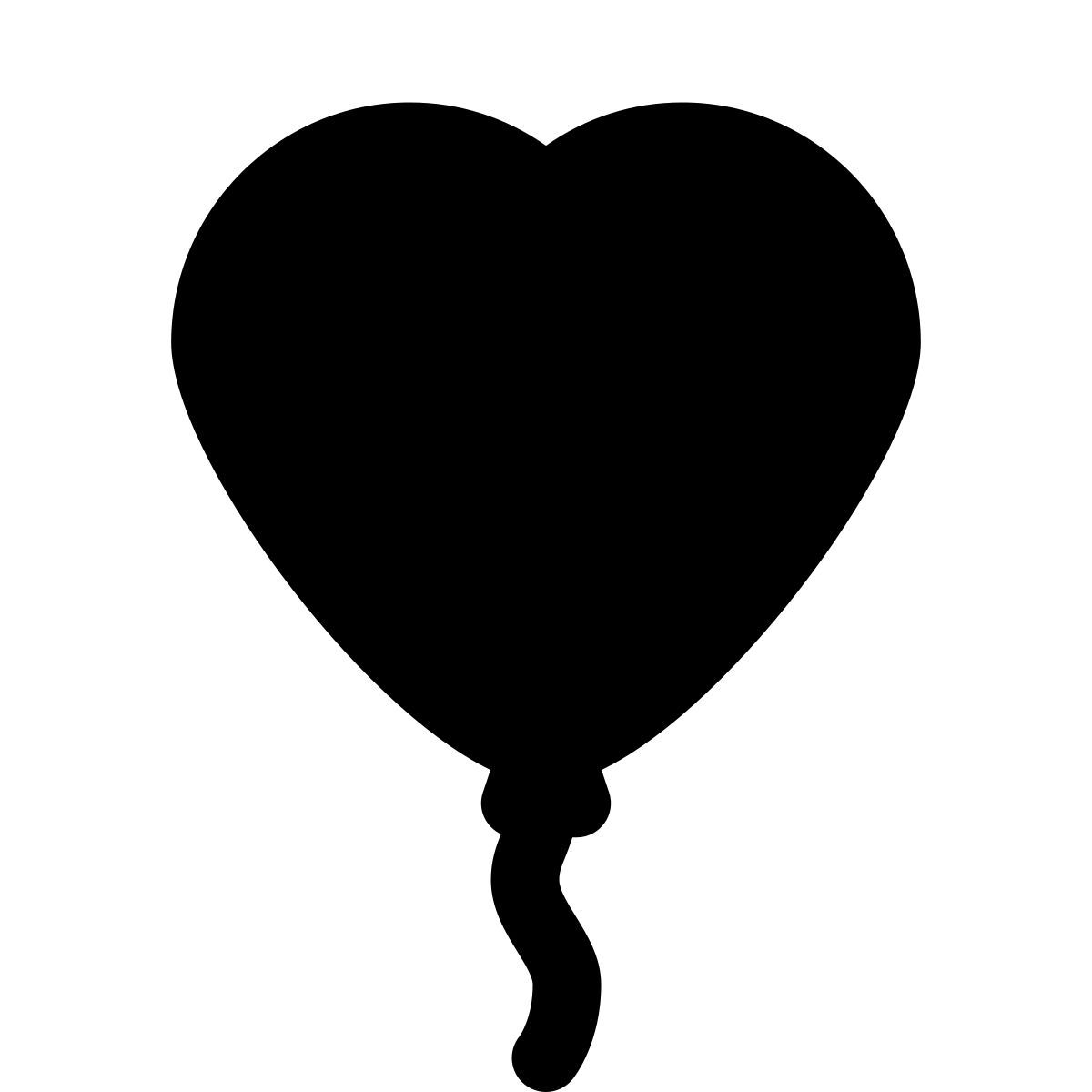 apple sf regular filled style 하트 풍선 icon