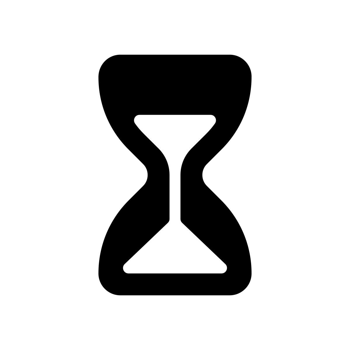 apple sf regular filled style clessidra icon