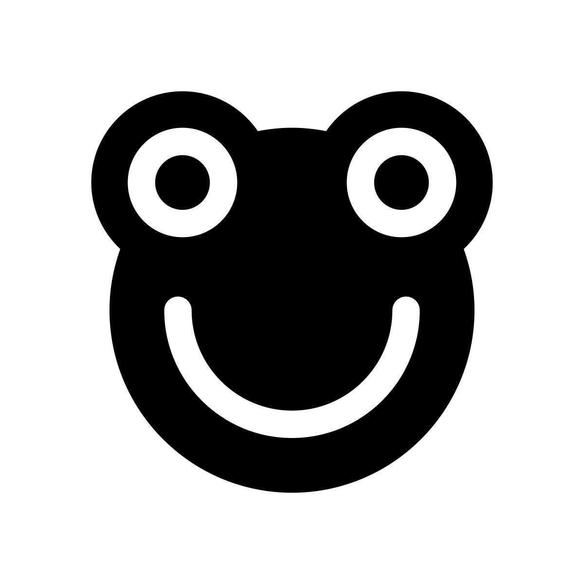 apple sf regular filled style 니트 개구리 icon