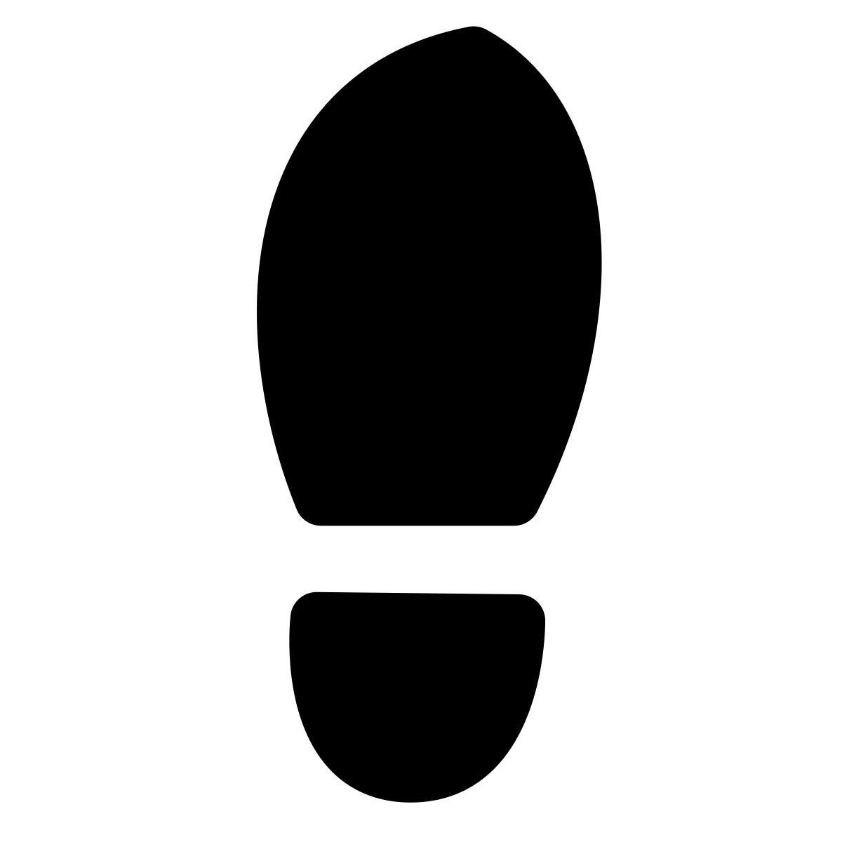 apple sf regular filled style shoe print icon