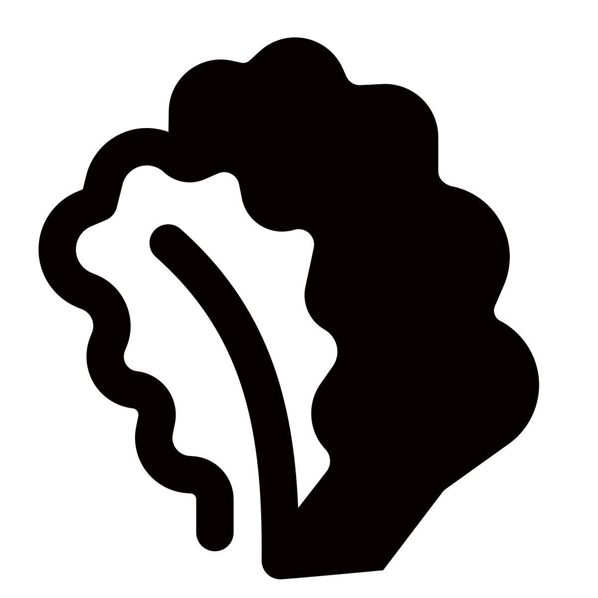 apple sf regular filled style lattuga icon