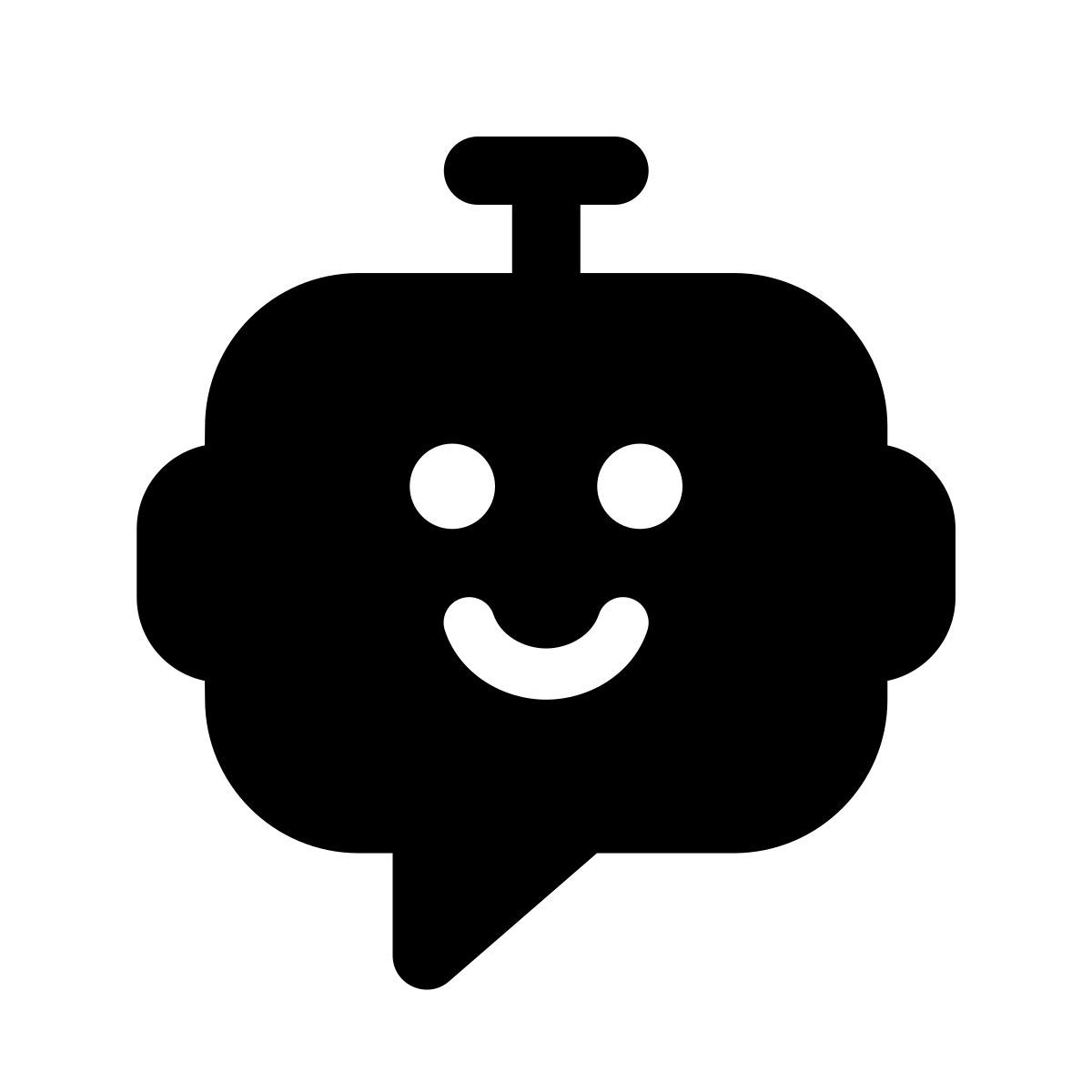 apple sf regular filled style chat bot icon