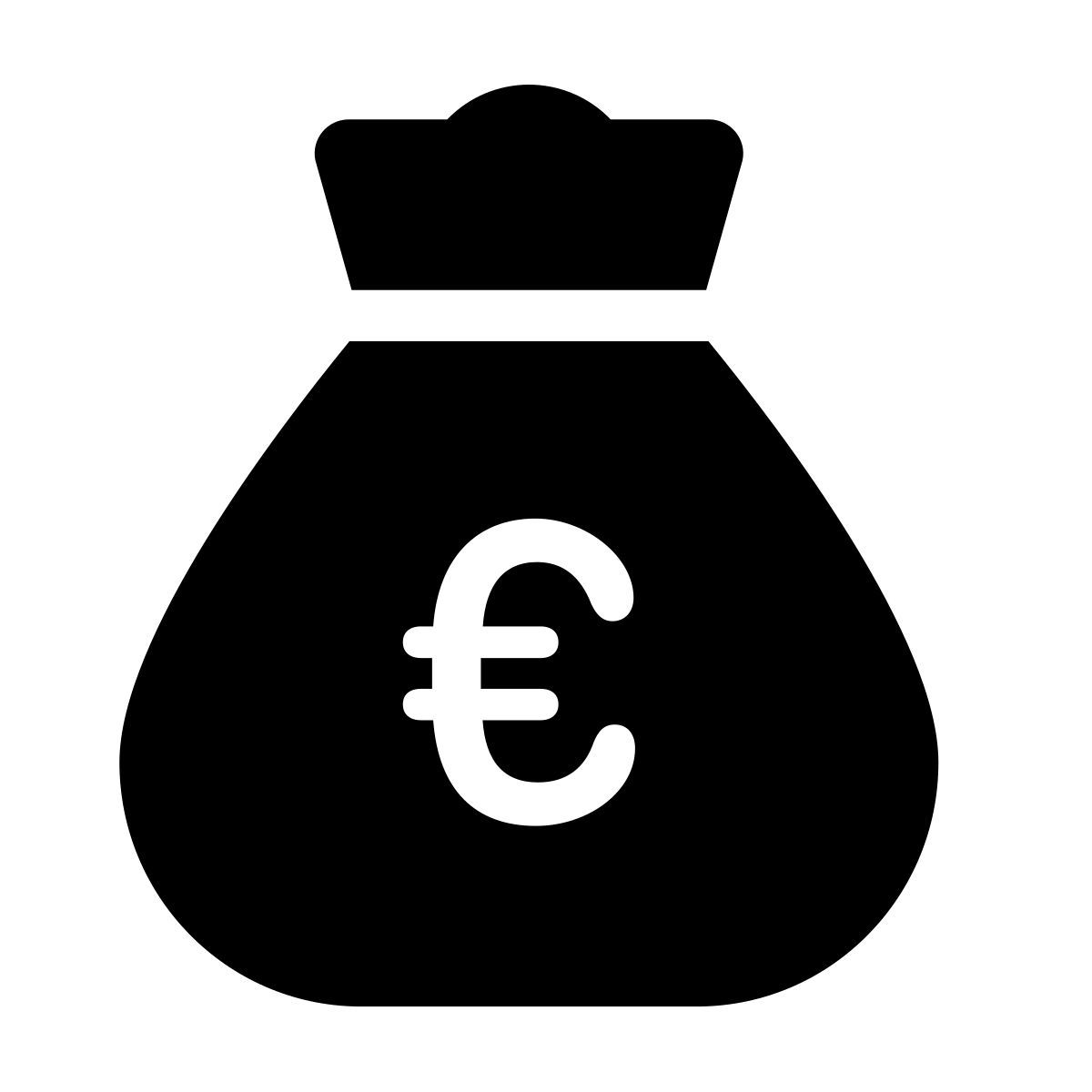 apple sf regular filled style geldbeutel euro icon