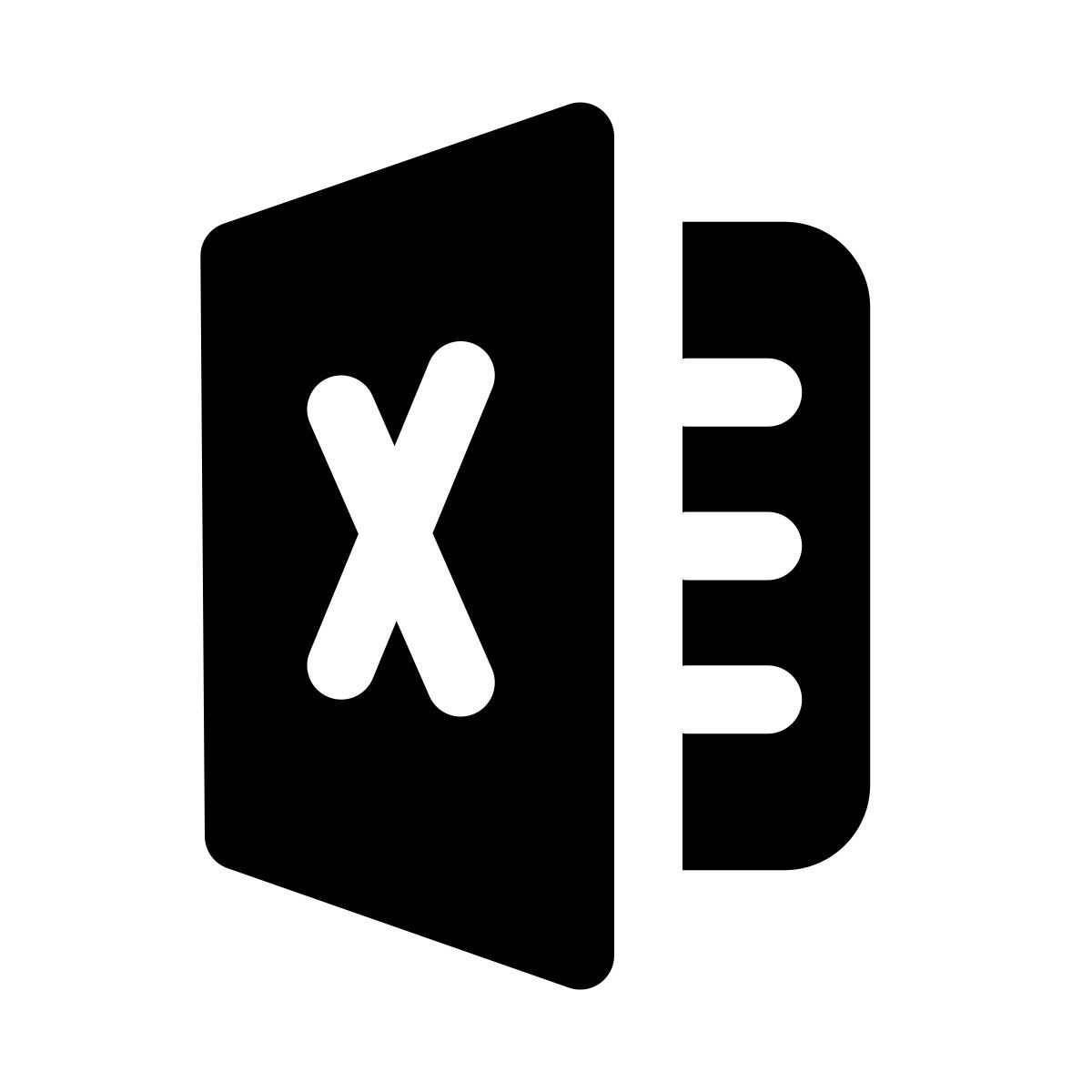 icona ms excel apple sf regular filled stile