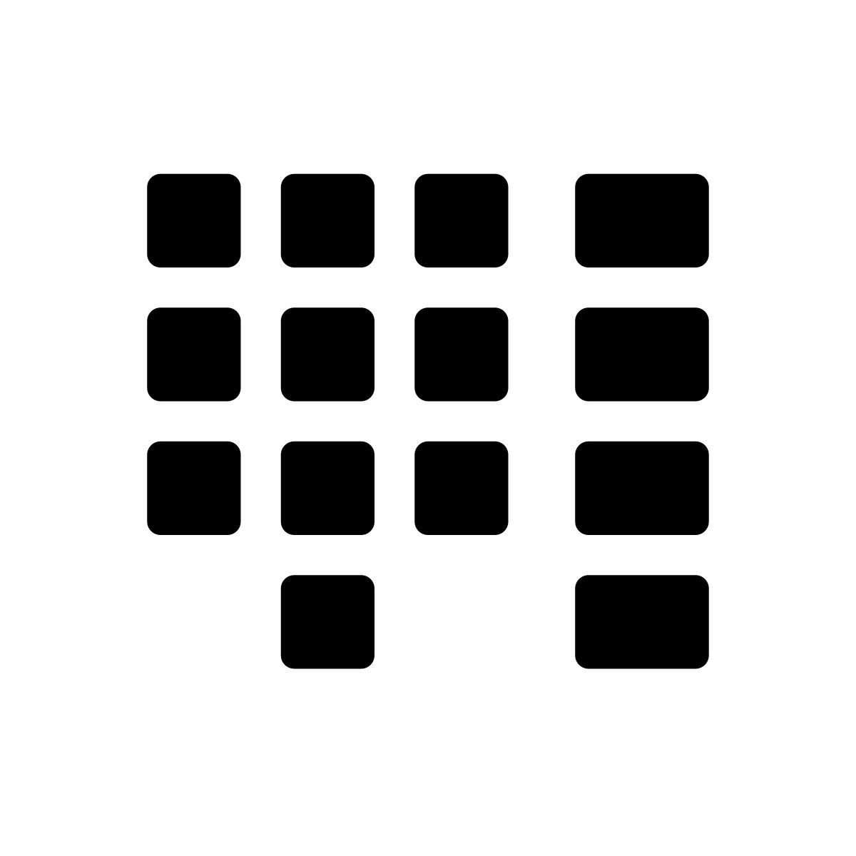 apple sf regular filled style teclado de código pin icon