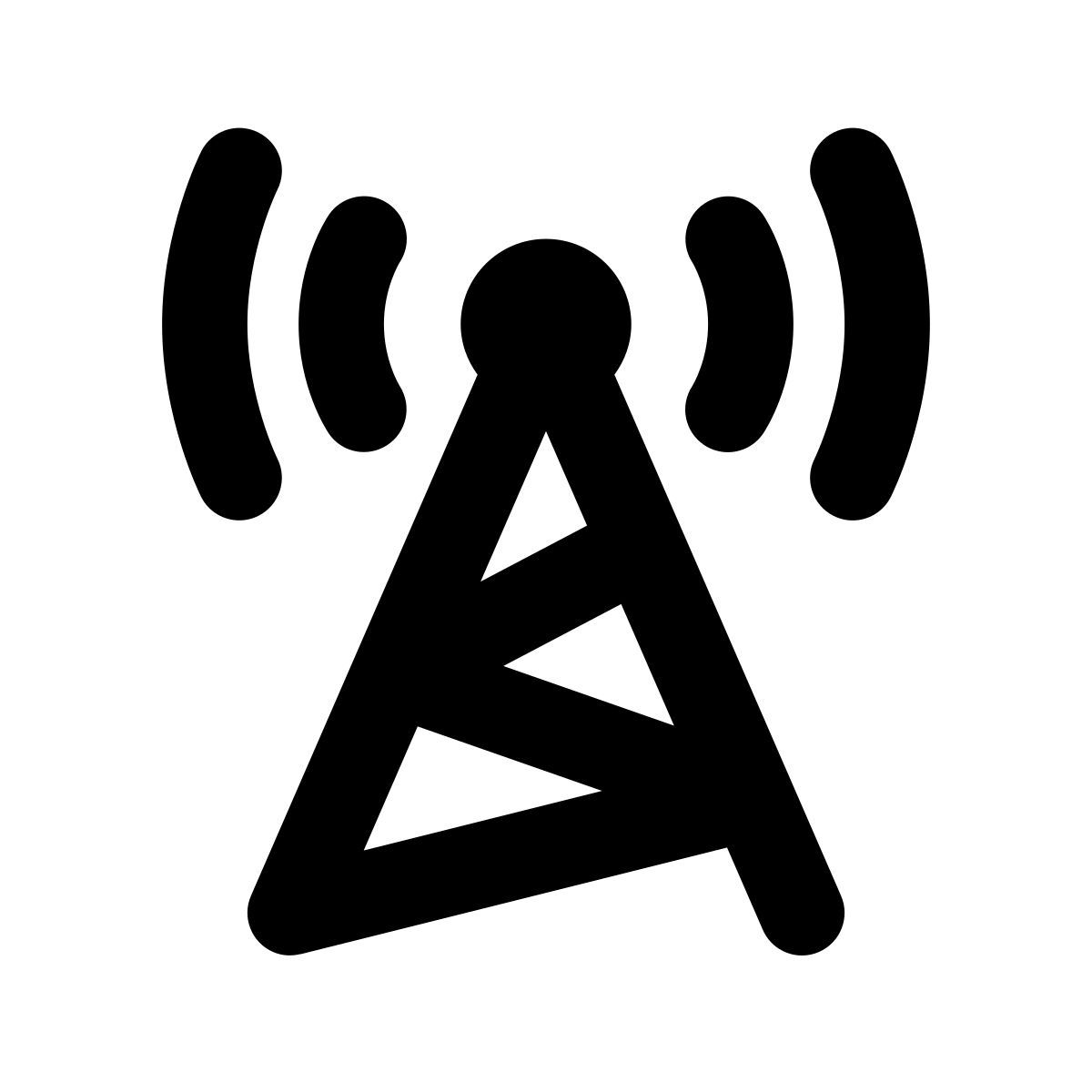 apple sf regular filled style torre de radio icon